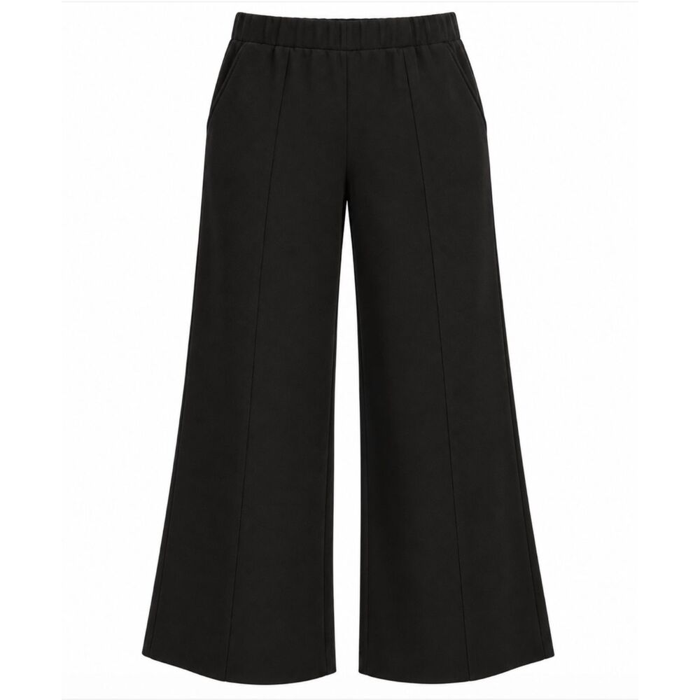Lafayette 148 New York Black Knit Wide Leg Pull On Pants